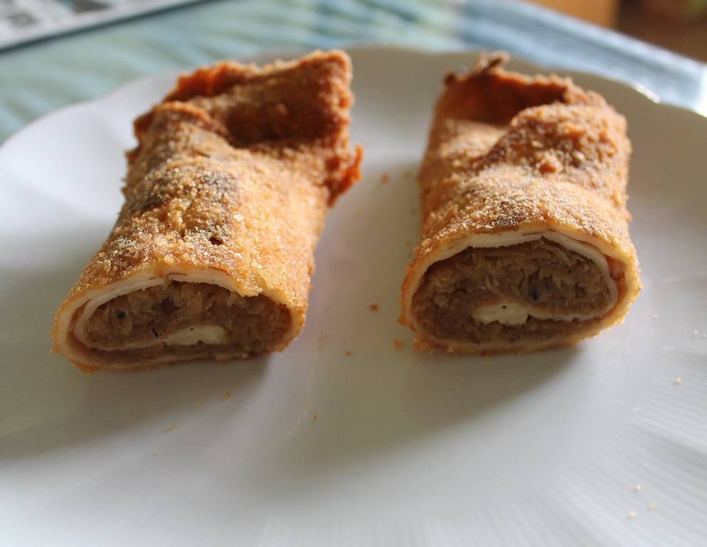 Gebackene Kraut-Palatschinken Gebackene Kraut-Palatschinken