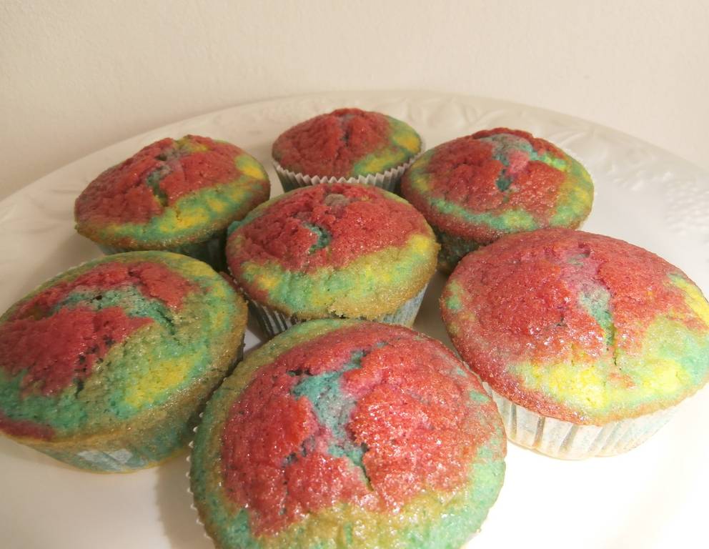 Regenbogen-Muffins Regenbogen-Muffins