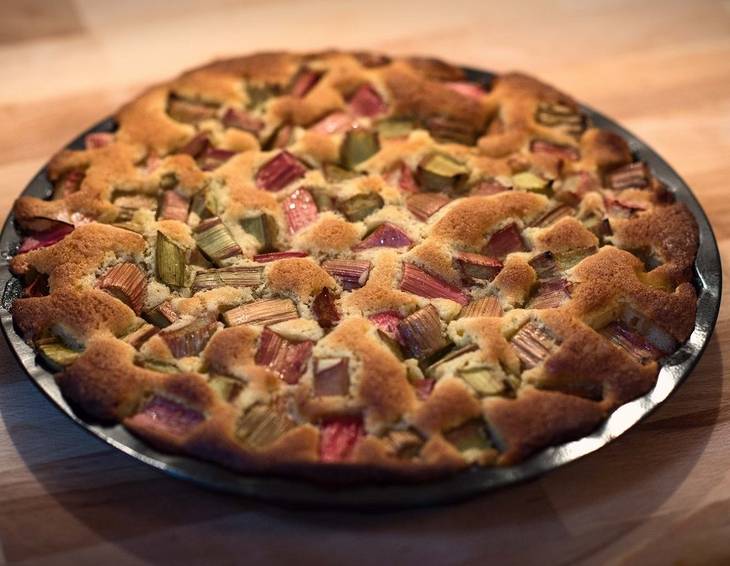 Rhabarberkuchen mit Zimt Rhabarberkuchen mit Zimt