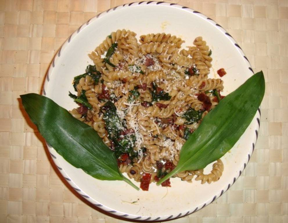 Würzige Nudeln mit Bärlauch Würzige Nudeln mit Bärlauch