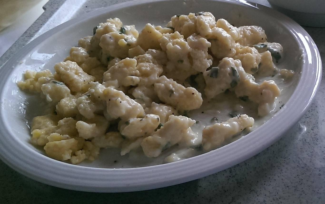 Polentaspätzle mit Bärlauchsauce Rezept - ichkoche.de