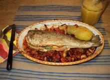 Saibling auf Gemüse Saibling auf Gemüse