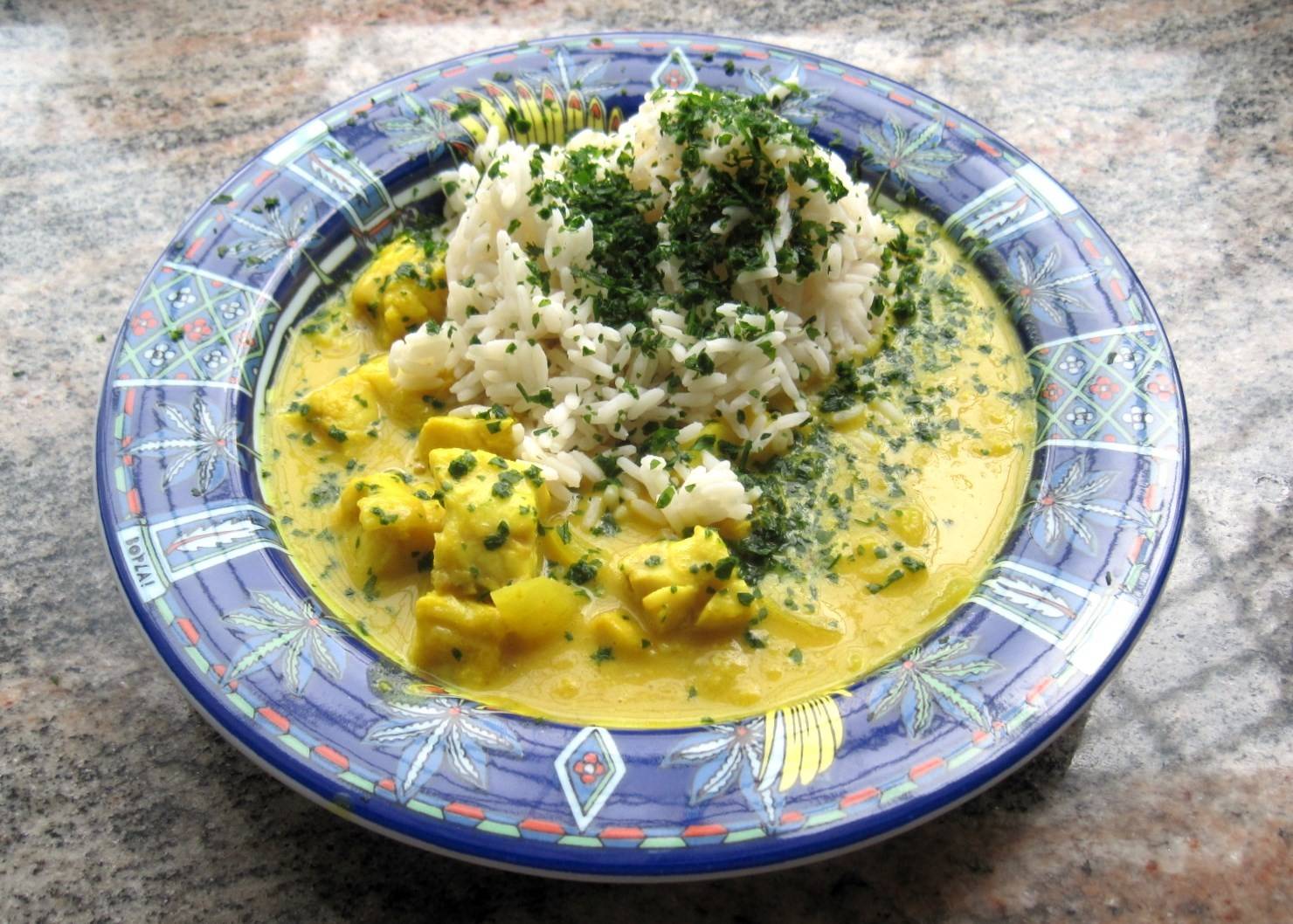 Fisch-Rhabarber-Curry