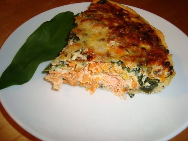 Bärlauchquiche mit Lachs