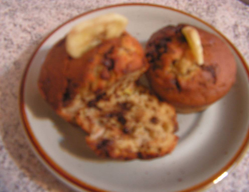 Schlanke Schokolade-Bananen-Muffins Schlanke Schokolade-Bananen-Muffins