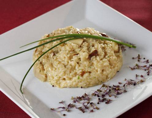 Käse-Risotto mit Pilzen