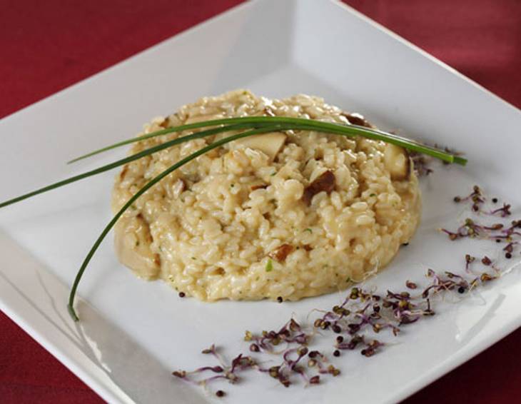 Käse-Risotto mit Pilzen