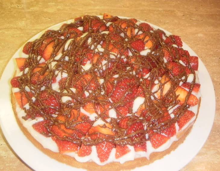 Erdbeer-Vanillepudding-Torte