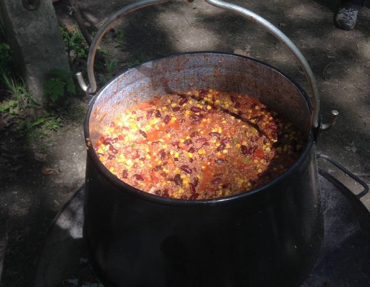 Chili con carne aus der Gulaschkanone