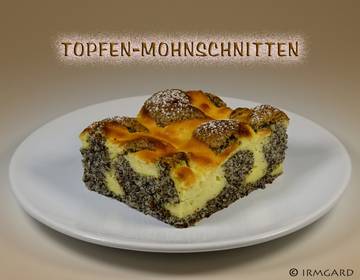 Topfen-Mohn-Schnitten