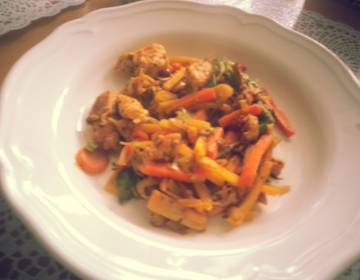 Wok-Gemüse mit Fleisch Wok-Gemüse mit Fleisch