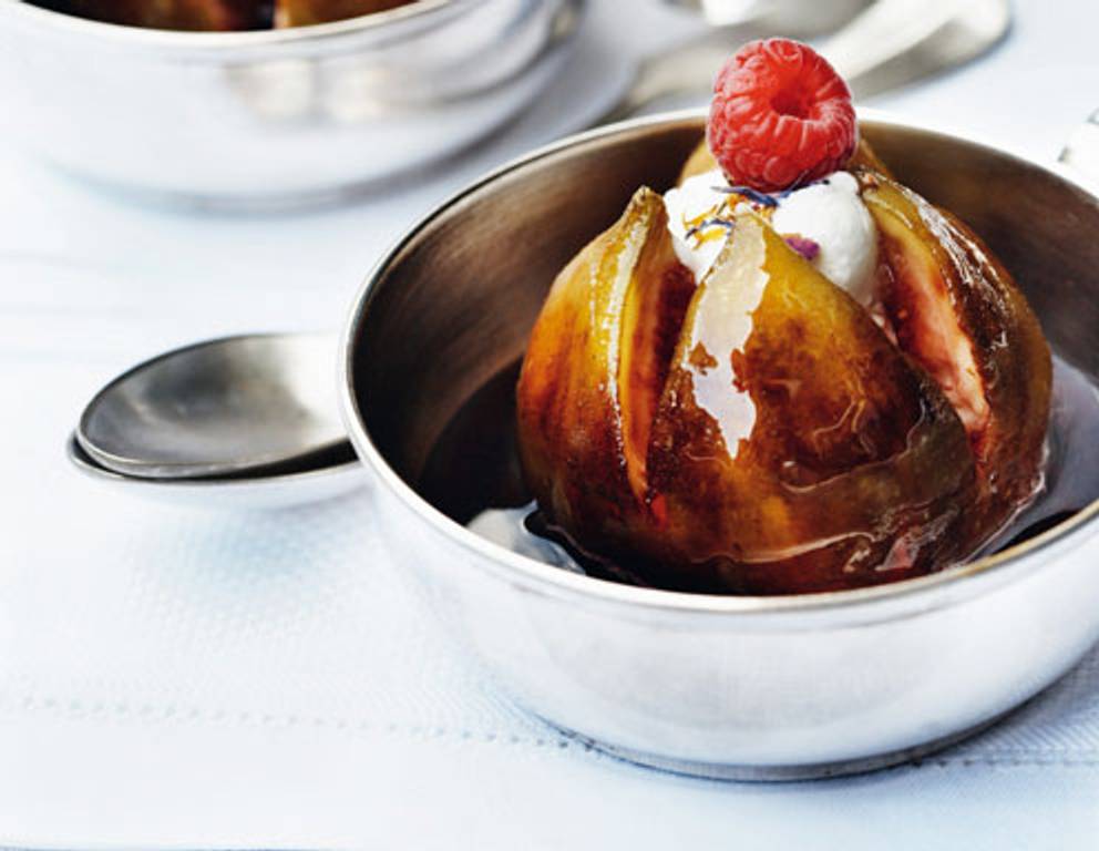 Flower Power Feigen mit Himbeeren und Frischkäse Flower Power Feigen mit Himbeeren und Frischkäse