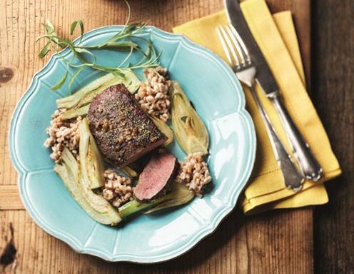 Lammfilet mit Fenchel und Orangensauce