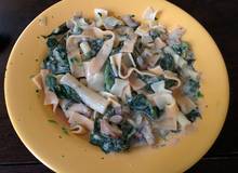 Nudeln in Spinat-Schwammerl-Sauce Nudeln in Spinat-Schwammerl-Sauce