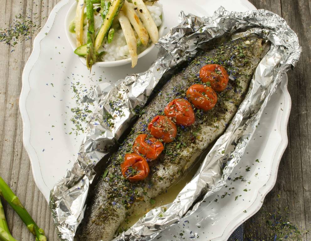 Forelle in Alufolie Forelle in Alufolie