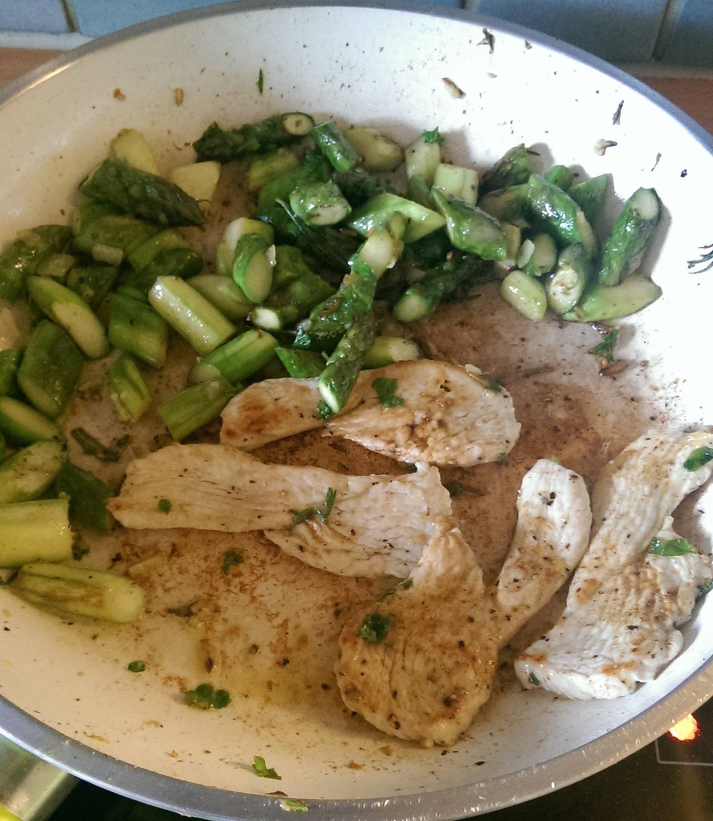 Puten-Spargel-Pfanne