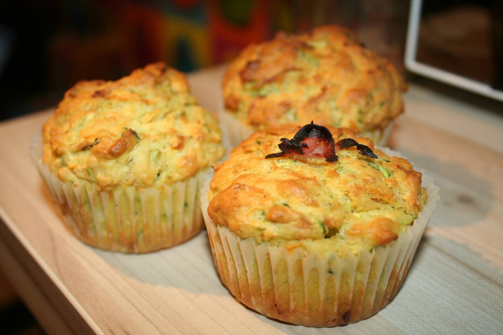 Zucchini-Frischkäse-Muffins