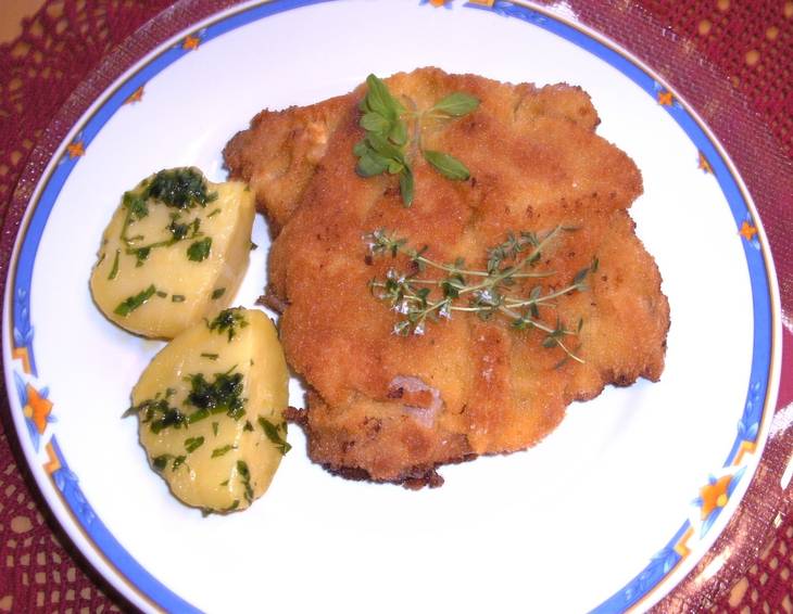 Wiener Kalbsschnitzel mit Kräutern