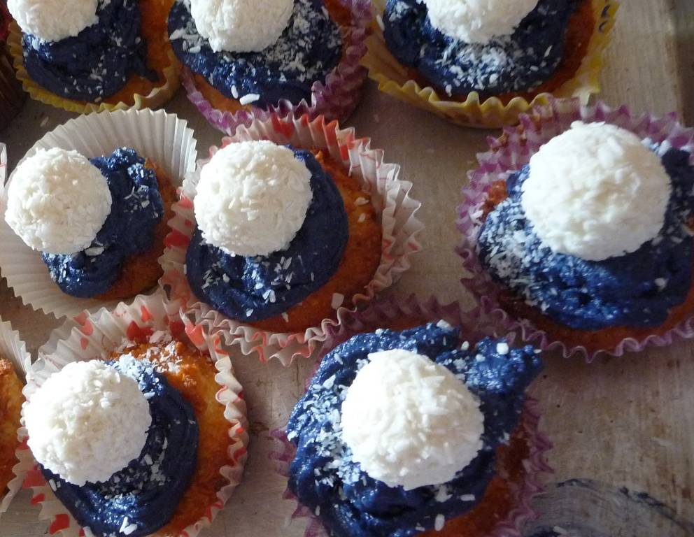 Blaue Kokos-Cupcakes Blaue Kokos-Cupcakes