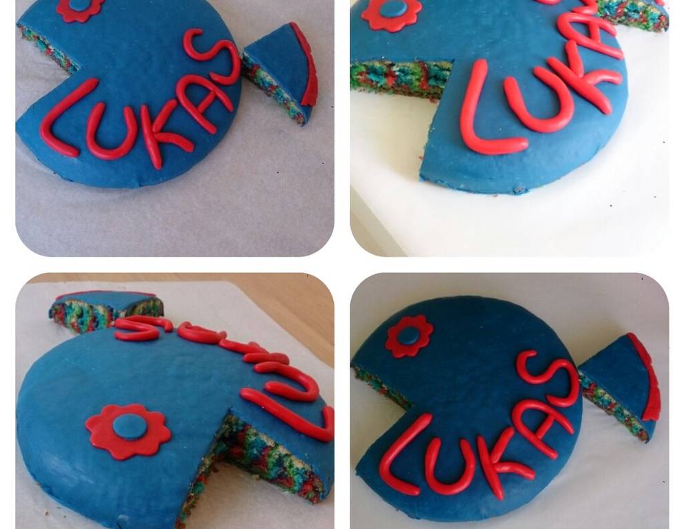 Regenbogenkuchen-Fisch Regenbogenkuchen-Fisch