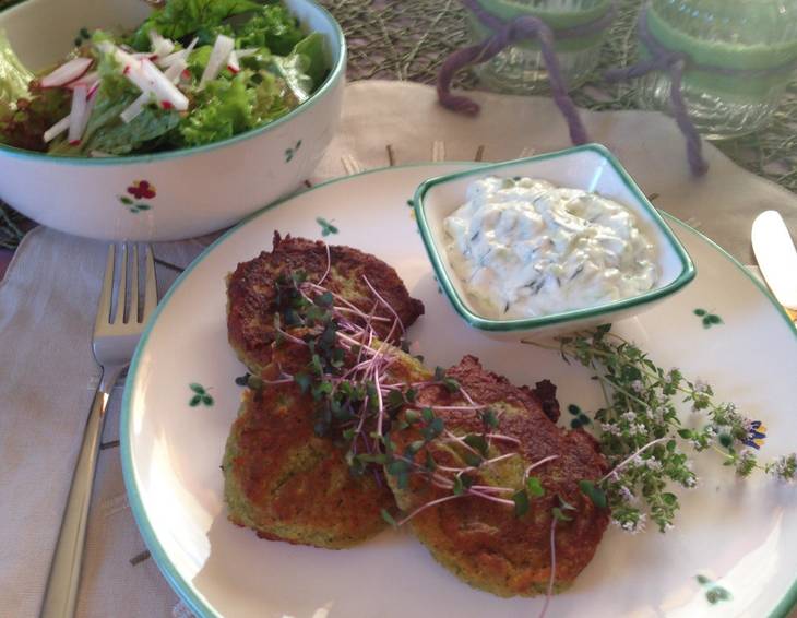Kichererbsen-Zucchini-Laibchen Kichererbsen-Zucchini-Laibchen