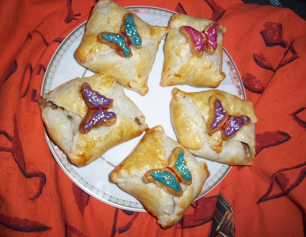 Kakaotascherl mit Schmetterlingen Kakaotascherl mit Schmetterlingen