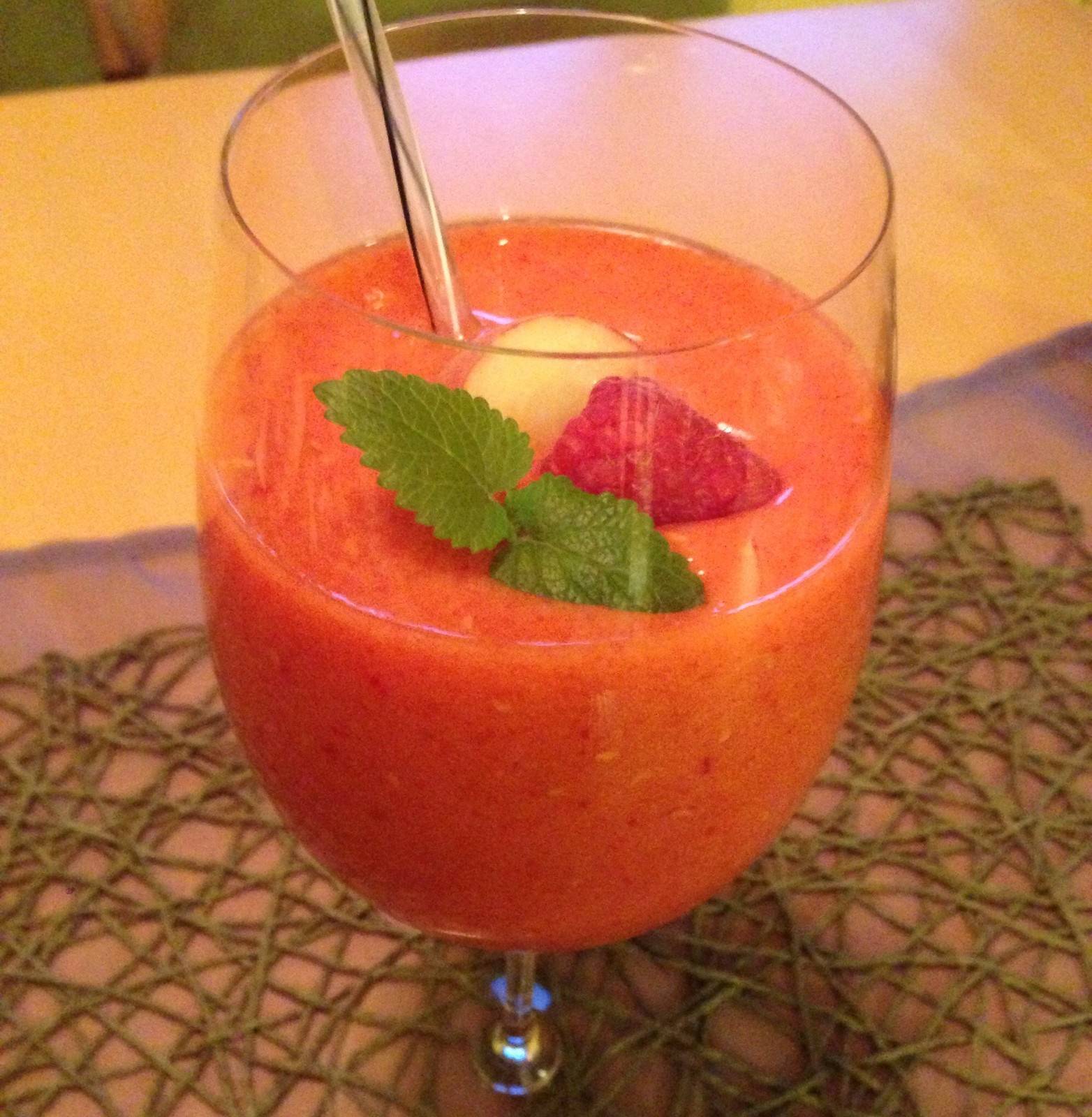 Himbeer-Pfirsich-Smoothie