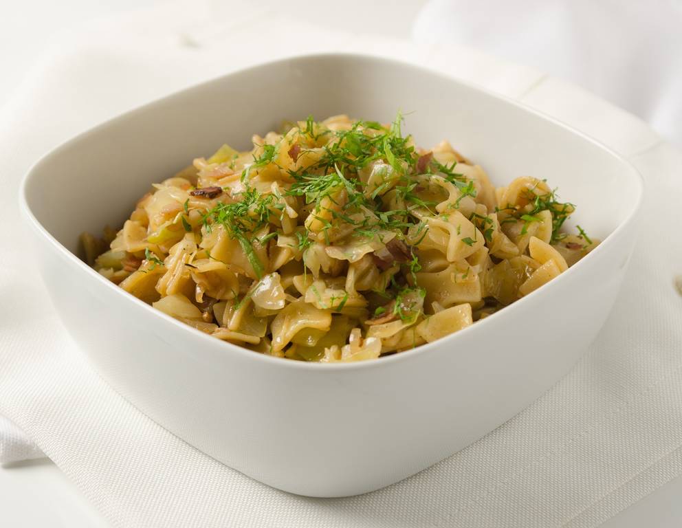 Krautfleckerl mit Speck Krautfleckerl mit Speck