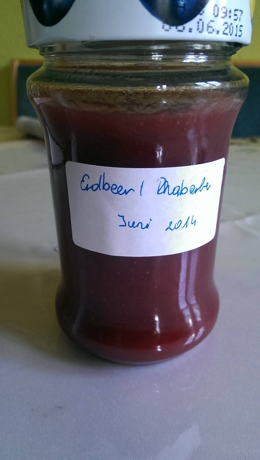 Erdbeermarmelade mit Rhabarber