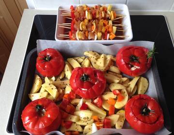 Gefüllte Fleischparadeiser Gefüllte Fleischparadeiser