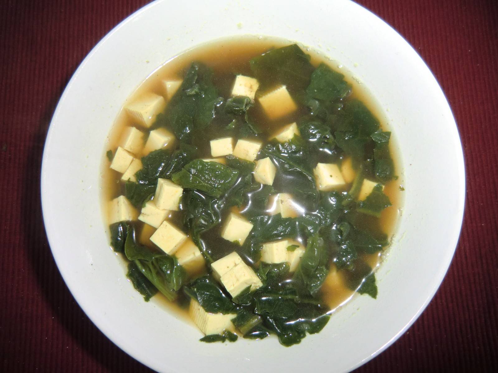 Spinat-Tofusuppe