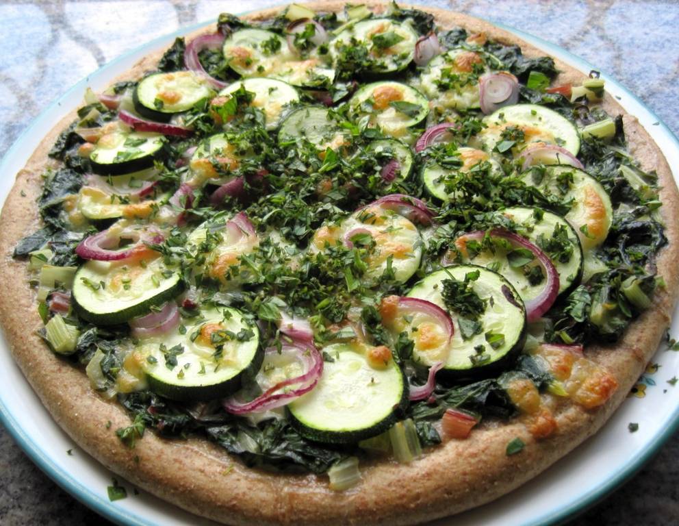 Mangold-Zucchini-Pizza Mangold-Zucchini-Pizza