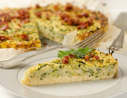 Zucchini-Quiche ohne Boden