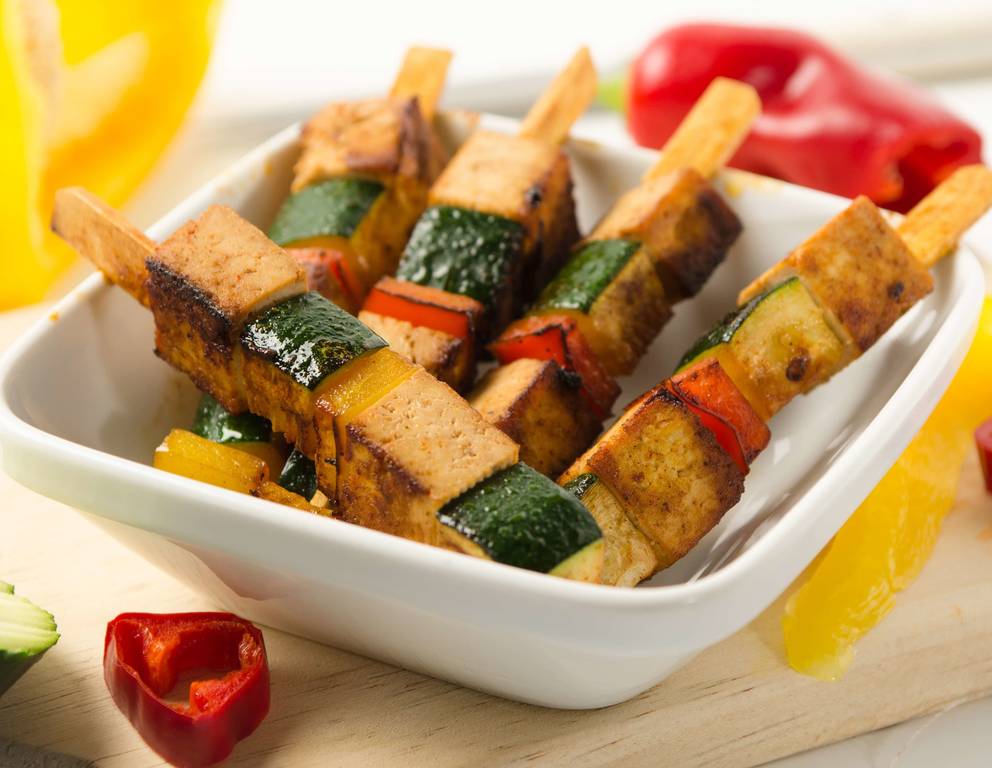Rezept für Gemüse-Grill-Spieße mit Tofu