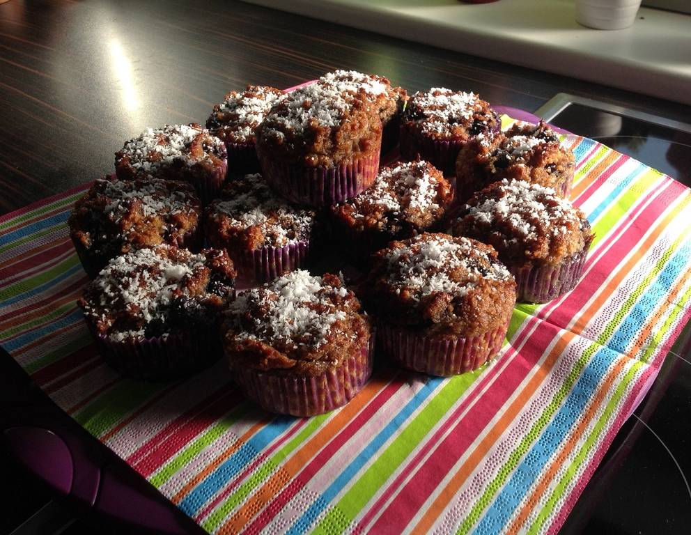 Heidelbeer-Muffins ohne Mehl und Zucker Heidelbeer-Muffins ohne Mehl und Zucker