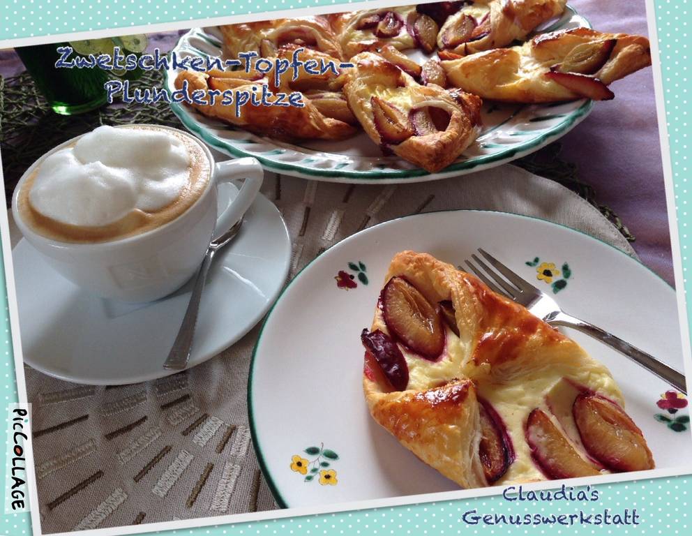 Zwetschken-Topfen-Plunderspitz Zwetschken-Topfen-Plunderspitz