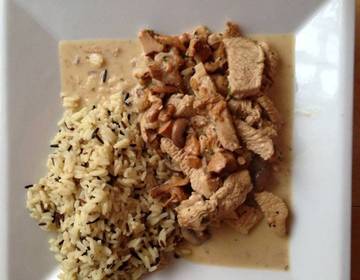 Putengeschnetzeltes mit Pilzen der Saison Putengeschnetzeltes mit Pilzen der Saison