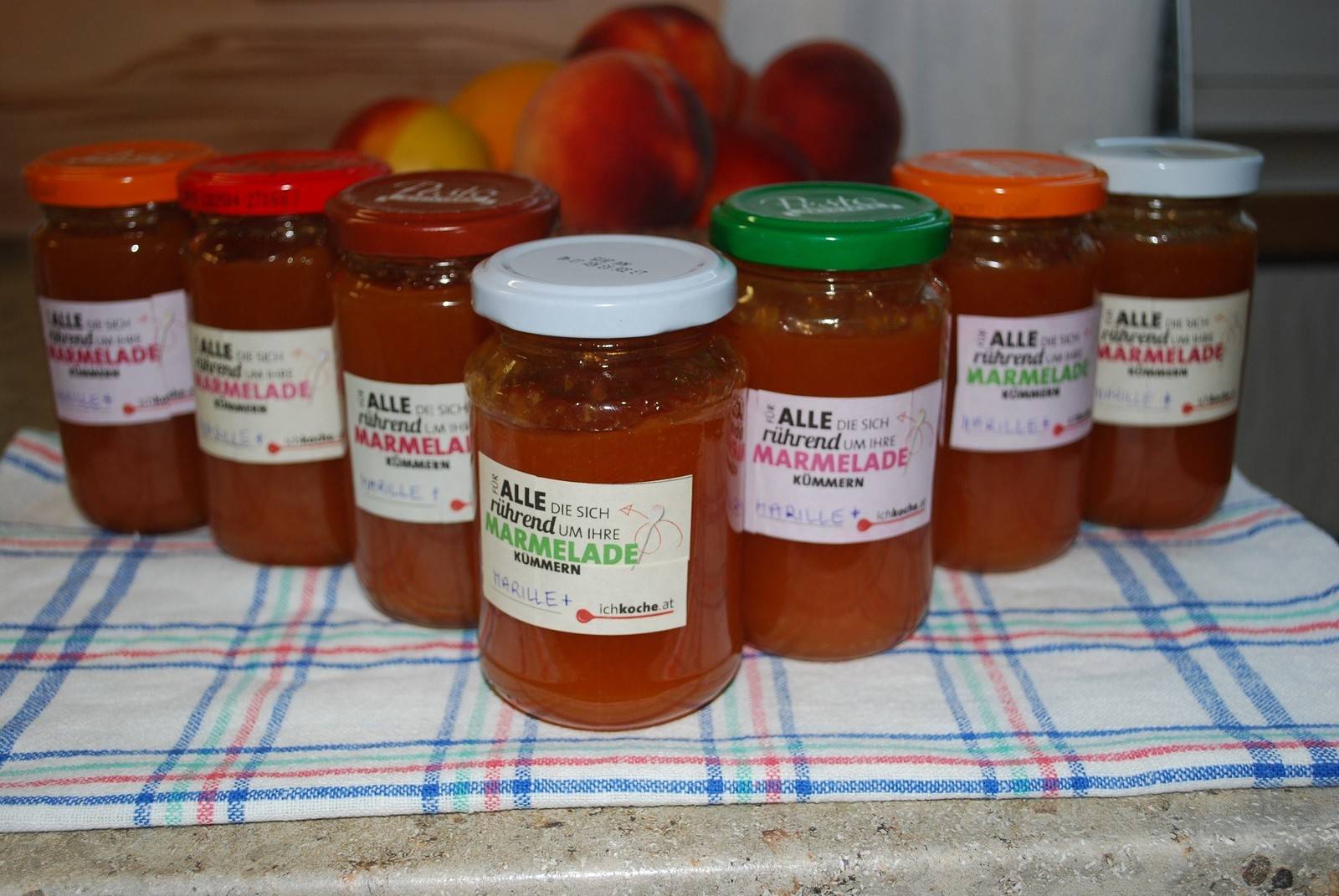Marille-Apfel-Pfirsich-Marmelade