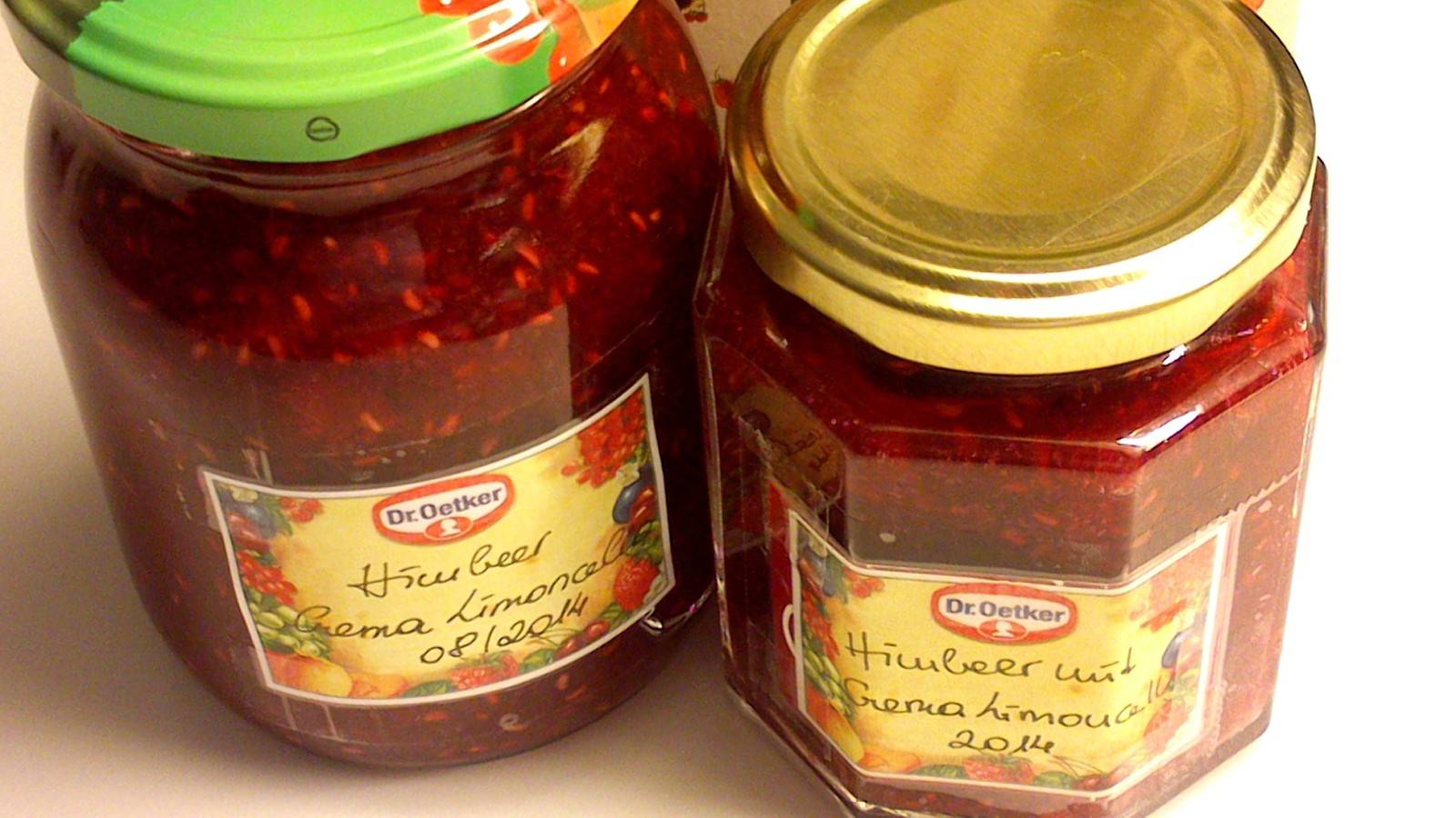 Himbeermarmelade mit Crema di Limoncello