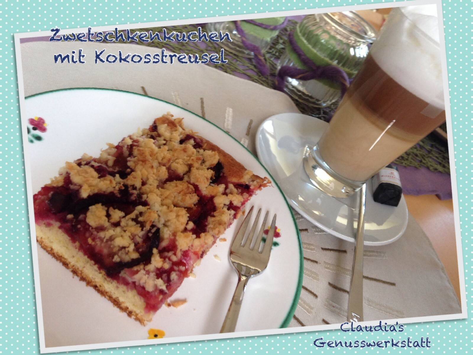 Zwetschkenkuchen mit Kokosstreusel