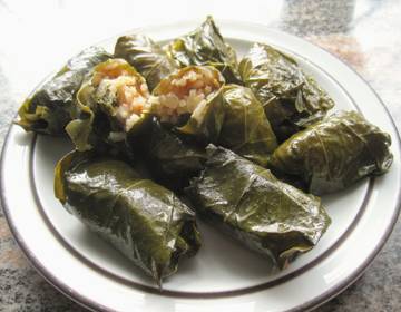 Dreierlei gefüllte Weinblätter Dreierlei gefüllte Weinblätter