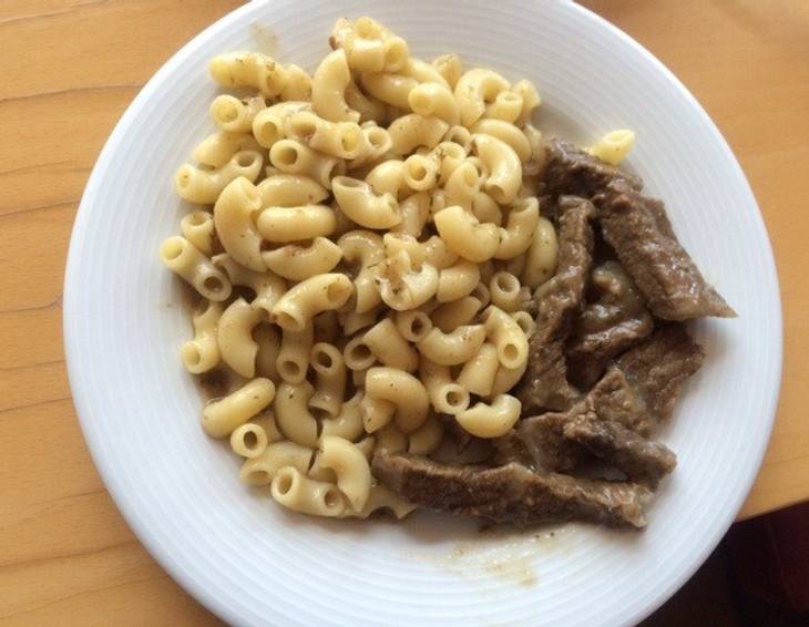 Rindsgeschnetzeltes mit Nudeln Rindsgeschnetzeltes mit Nudeln