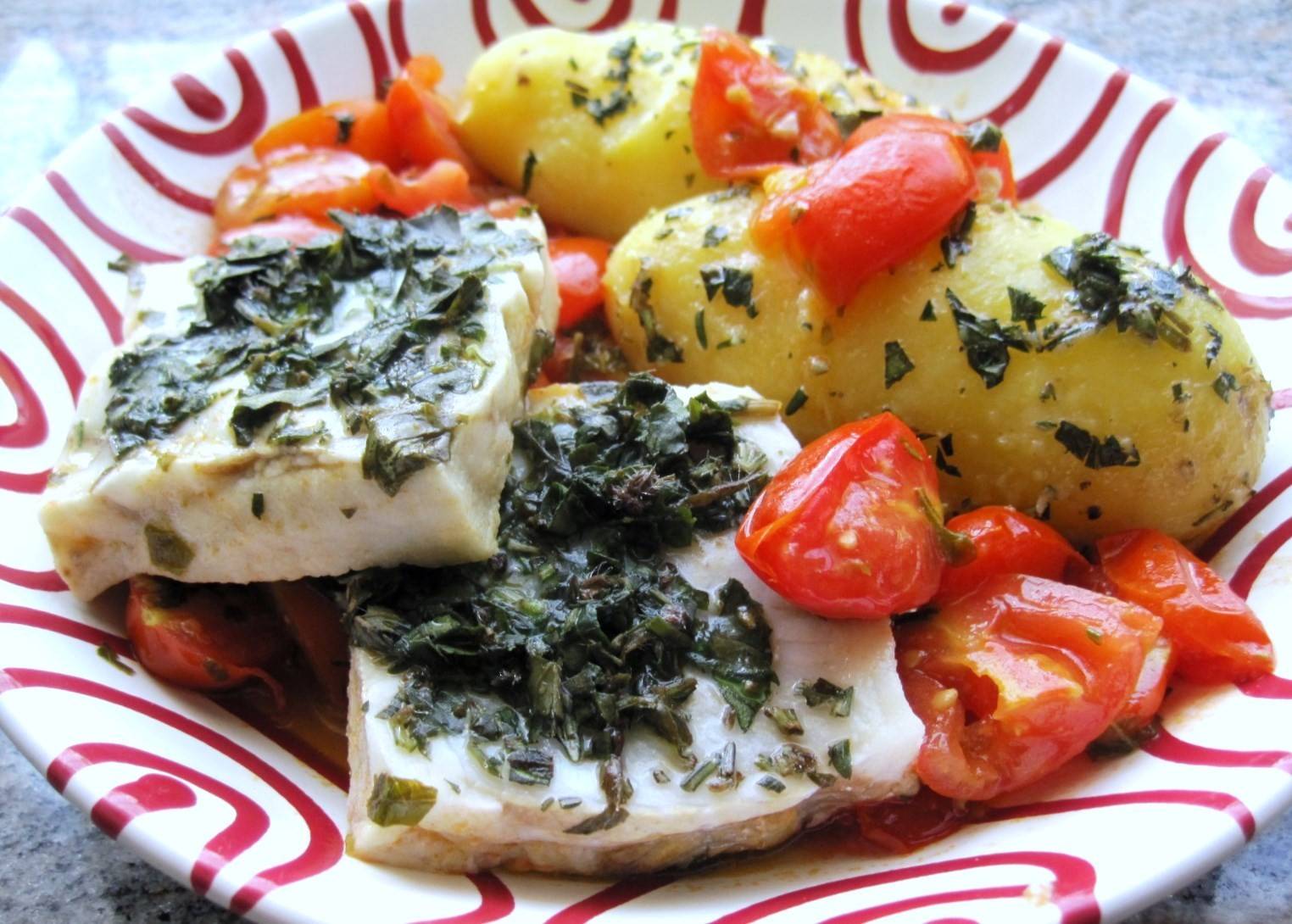 Schnelle Fisch-Tomatenpfanne