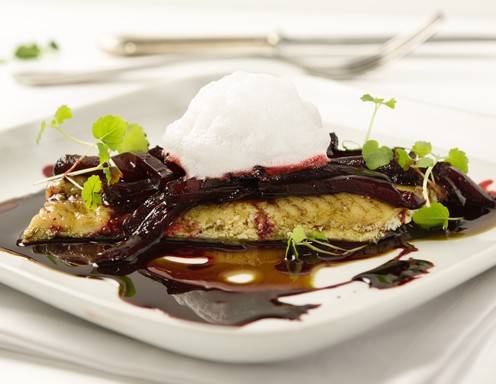 Saiblingsfilet mit roten Rüben