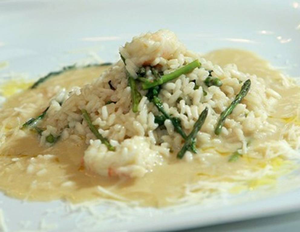 Spargelrisotto mit Scampi Spargelrisotto mit Scampi