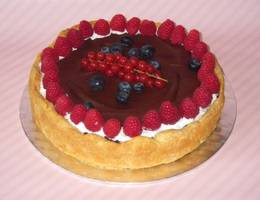 Nutella-Schoko-Torte mit Sommerbeeren