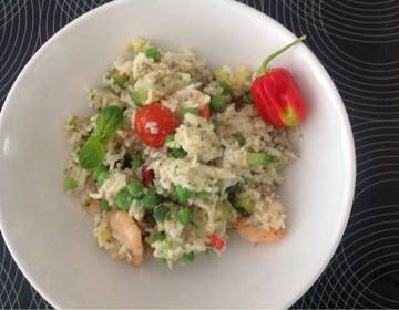 Kreolische Reispfanne mit Shrimps Kreolische Reispfanne mit Shrimps