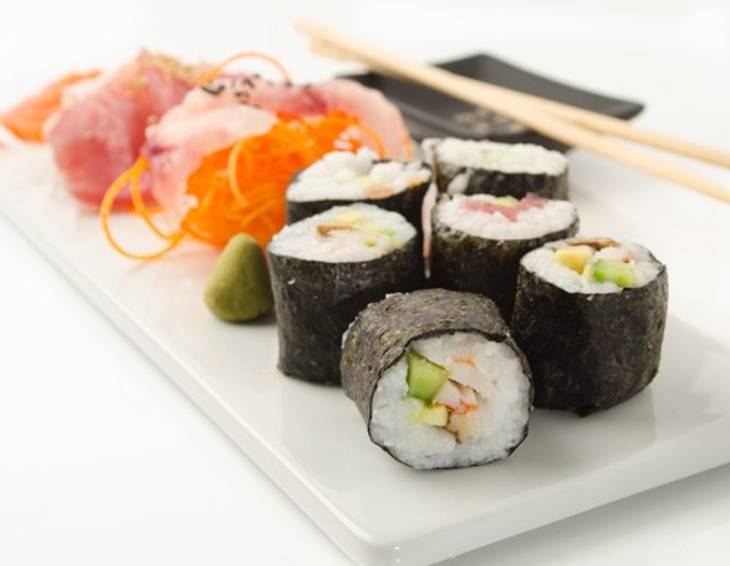 Maki mit Thunfisch, Avocado und Shiitake Rezept - ichkoche