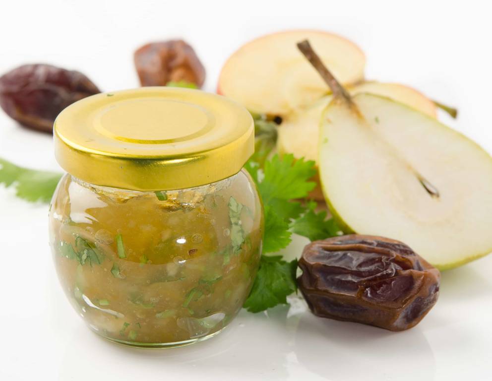 Marmelade aus Birnen, Datteln und Koriander Marmelade aus Birnen, Datteln und Koriander