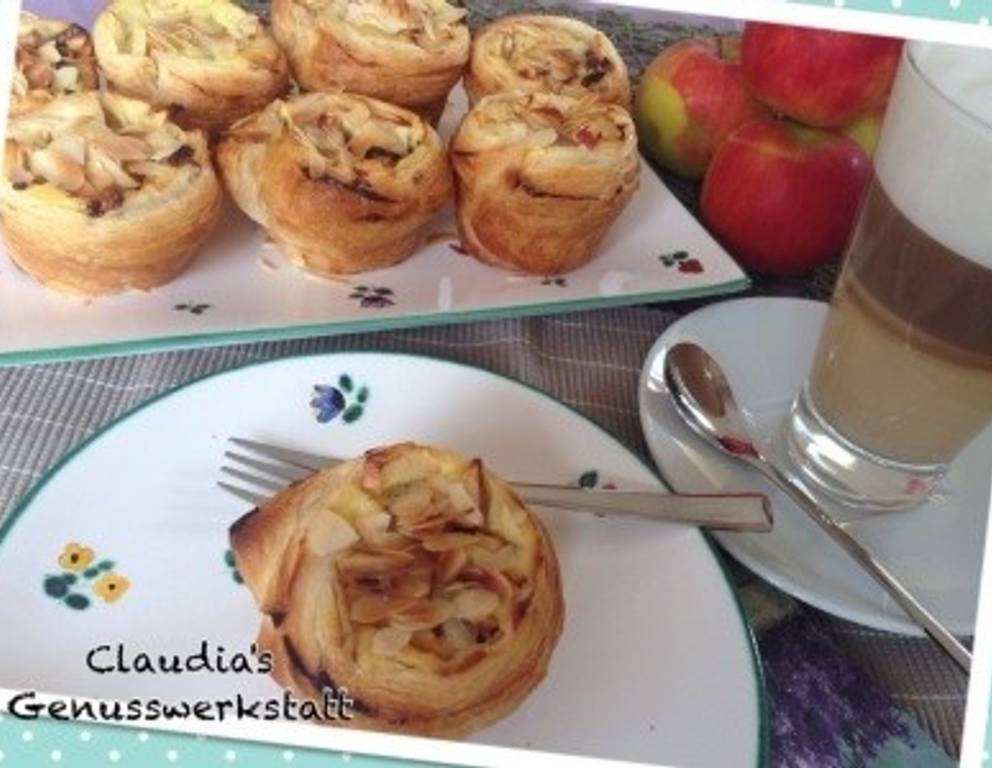 Apfel-Topfen-Plunderschneckenmuffins Apfel-Topfen-Plunderschneckenmuffins